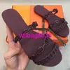 Aloha Rubber Sandals Womens Slippersインターネットセレブリティ同じスタイルチェーンプラスチック1ラインモップピッグノーズファッショナブルな外部摩耗プラスチックSL