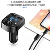 Drahtloses Autoladegerät Bluetooth FM-Transmitter Audio Dual USB MP3-Player Radio Freisprech-Ladegerät 3.1A Schnellladegerät Autozubehör Großhandel