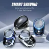 Electric Shavers Mini Electric Shaver Lämplig för män Bilsakapparat med digital skärm tvättbar trådlös resväska ansiktsskägg trimmer 240322