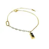 New Trendy Little Golden Brick Women's Feet Chain Titanium Steel Summer Jewelry