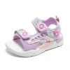 Kids Shoes 2024 Summer New Girls Sandals Little Girls Beach Shoes Princess Sandals Soft Soled Baby Cartoon Walking Sandals Size 21-32