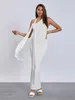 فساتين غير رسمية kimydreama المرأة الأنيقة Halterneck Long Dress 3D زهرة بلا أكمام عارية الظهر حفل زفاف
