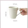 Canecas 390 ml caneca cerâmica criativa padrão de fio irregular escritório copo de água casa cor sólida café da manhã copos de aveia suprimentos de cozinha