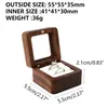 Jewelry Pouches Portable Retro Ring Box Earrings Flip Wooden