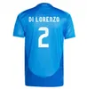 2024 Italiaanse voetbalshirts Italiaanse jersey SCAMACCA IMMOBILE CHIESA voetbalshirts RASPADORI JORGINHO BARELLA BASTONI VERRATTI Maglia Italiana nationaal team