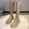 Boots CHIGH BOOTS BOOTS PLATSORES FEMMES SLIM ÉPARTE