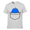 Damen-T-Shirts Pocket Junimo – blaue Version, bedruckt, Sommer-Männer-Shirt, Damenmode, Tops, T-Shirts, weiblich, lässige T-Shirts