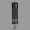 9 LED 395nm UV Light Flashlight 보라색 조명 토치 미니 손전등 초트라 바이올렛 사냥 낚시 야외 램프 횃불 자외선 손전등 블랙 라이트