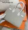 Handbag 7a Handmade Color Block 20cm luxury house brand real matte crocodile skin with togo leather thread gold harRXY7