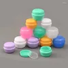 Bottiglie di stoccaggio 10 g di plastica riutilizzabile barattolo vuoto per trucco vaso da viaggio crema per il viso lozione contenitore cosmetico colori perlina