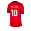 2024 Joao Felix Portugal Soccer Jerseys 24 25 Ruben Neves Portuguese Football Shert Bernardo Bruno Fernandes Camisa de Futebol Men Women kits Kids Equip