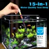 Test 100 pz 15in1 Striscia reattiva per acqua potabile PH Bromo Nitrato Test di qualità dell'acqua Striscia reattiva di qualità dell'acqua per acquario Serbatoio di pesce