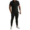2pcsset minimalist spor giyim takım elbise yıkanabilir gündelik teri emme düz renk erkek spor 240312