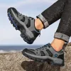 Shoes Unisex Hiking Shoes Men Anticollision Climbing Shoe Lace Up Outdoor Womens Climbing Trekking Sneakers Couple