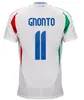 Euro Cup 2024 이탈리아 축구 유니폼 팬 플레이어 버전 Maglie da Calcio Totti Verratti Chiesa Italia 24 25 Embile Insigne Football Shirts 남자 세트 키즈 키트 유니폼