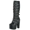 Botas ribetrini goth firls plataforma de salto alto zíper plataforma feminina botas moda punk designer de marca legal tênis de outono casual