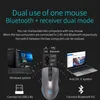 Rechargeable Computer Mouse Dual Mode Bluetooth24Ghz Wireless USB 2400DPI Optical Gaming Gamer Mice for PC Laptop 240314