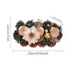 Ljusstakares adventkrans ringhållare traditionell mittpunkt dekoration med pinecone säsongsdekor för familjesammanträden jul