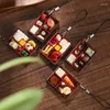 Portachiavi Bento giapponese Portachiavi Simulazione creativa Scatola per alimenti Pranzo Giocattolo Modello Portachiavi Borsa per telefono per auto Ciondolo Ornamenti regalo Llaveros