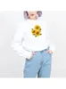 Felpe con cappuccio Felpa Donna Harajuku Inverno Manica lunga Girasole Stampa Felpa con cappuccio Moda coreana Abbigliamento streetwear Pullover S-3XL 240313