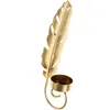 Candle Holders Farmhouse Sconce Light Luxury Golden Leaf Wall Hanging Holder Vintage Decor Candlestick