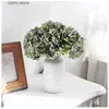 Kunstbloemen, kunstbloemen, zijden hortensia, vaas voor huisdecoratie, accessoires, bruiloft, decoratieve nepplanten, kerstslinger, materiaal Y240322