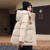 Trenchs de femmes manteaux formels vers le bas coton-rembourré veste femmes pardessus hiver y2k épais chaud parker manteau à capuche coréen vêtements de pain en vrac