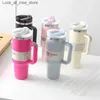 Кружки 1pc Тумблеры гаситель H2.0 из нержавеющей стали 40 унций Cups Cups с крышкой силиконовой ручки и соломы.