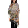 Lenços Fresco Renaissance Art Tassel Scarf Mulheres Soft Vintage Deuses Anjos Xale Envoltório Feminino Inverno