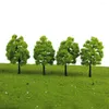 Tuindecoratie Modelbomen 20x9 20x5CM Plastic Trein Kunstmatige Miniatuurboom Landschap Spoorwegdecoratie Gebouw Landschap