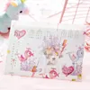 Envoltório de presente 3 unidades / pacote Kawaii Flor Série Ácido Sulfúrico Papel Envelope Enviado Cartão Postal Capa Cartões Janela Presentes