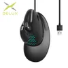 Delux Seeker M618XSU souris filaire verticale ergonomique lumière rvb couverture arrière amovible 4000DPI souris de jeu pour ordinateur portable 240309