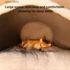 Kennele długopisy ciepłe zimowe pies domowy mata w dużych schronieniach psa Odłączany i prania gniazdo łóżka dla psa głęboki namiot snu odpowiedni do średnich i dużych zapasów dla psów Y24032