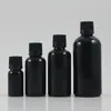 Storage Bottles High Quality 15 Ml Glass Bottle Shiny Black With Screw Plastic Lid In Stock