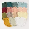 10Pcs/Set Korean Style Baby Feeding Drool Bibs Cotton Infants Lace Saliva Towel Soft Cotton Burp Cloth For born Toddler 240319