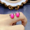 Boucles d'oreilles en argent Sterling 925, opale rose naturelle, bijoux ovales, cadeau pour femmes