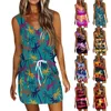 Casual Dresses Sleeveless Dress For Women Women'S Summer Hawaii Printed With Pockets Elegant And Pretty