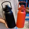 Tassen 1,7 l Wärmflasche mit großem Fassungsvermögen, Wärmflasche aus Edelstahl, tragbarer Outdoor-Becher mit Strohhalm, Q240322