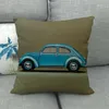 Almohada 45 cm Diseño único del escarabajo del coche de la acuarela Adecuado para el caso de la decoración del dormitorio familiar