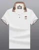 2024 الصيف قميص بولو جديد للرجال مطرزة تي شيرت القميص القصيرة الأزياء الكبرى تي شيرت بلون البولو طوقا الرجال الصلبة