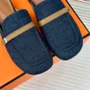 Sandali Muggle con punta quadrata piatta Pantofole casual in pelle da mezza confezione Sandali morbidi in pelle scamosciata di lusso Ciabatte da donna Mule Comode pantofole con suola in gomma Beach 35-41