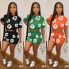 Women Clothing Designer Tracksuit Flora 2024 Spring Summer New 2 Piece Set Flower Printing Short Sleeve T Shirt Crop Top And Shorts Casual Sports Sweatsuits Outfits