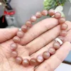Länkarmband 9mm naturliga gyllene sunsten armband crystal reiki healing sten mode smycken gåva gåva till kvinnor 1 st