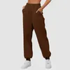 Pantalons pour femmes Femmes Sweat Casual Polaire Doublé Large Jambe Droite Exercice Bas Joggers Entraînement Taille Haute