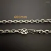 Correntes 5.2mm TA1 Pure Titanium Angle Chain Colar Anti Alérgico Homens Neutro Burning Luz Hip Hop Tendência Unisex Natural 600mm