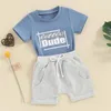 Clothing Sets Baby Boy Summer Clothes Little Dude Letter Printed Short Sleeve T Shirt Shorts With Pockets Toddler 2 Piece Outfitss
