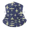 ベレー帽いて航空機ネイビーブルーとベージュパターンビーニーニットハット航空パイロットキャプテンエアショーエアプレーン飛行機
