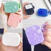 Accessori per auricolari Dreamy Candy Color Glossy Shell Pearl Auricolare Custodia morbida per Airpods 1 2 3 Pro 2 Cover per auricolare wireless con portachiaviY240322