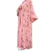 Этническая одежда Homecoming Pantse Outfit Junior Женщины мусульманские цветочные длинные куртки модная элегантная женская костюма для брюки
