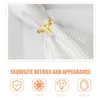 Bord trasa 6pcs servettringar bröllopshållare metallbiformade servetter spänne